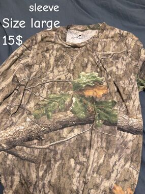 Mossy Oak Realtree-Style Camo Long Sleeve Shirt - Brown & Green